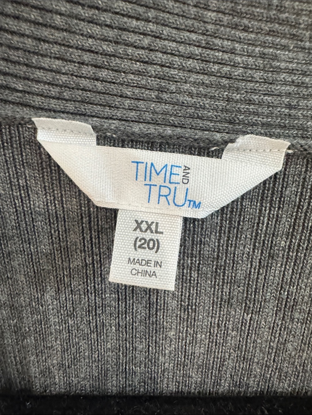 Time and Tru Open-Front Cardigans in Gray and Mustard - Picture 2 of 3